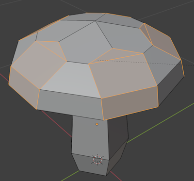 Mushroom Hat Bevel Corners