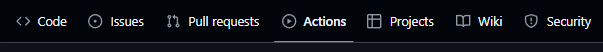 Actions Tab